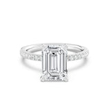 3ct Solitaire Ring Pavé Band