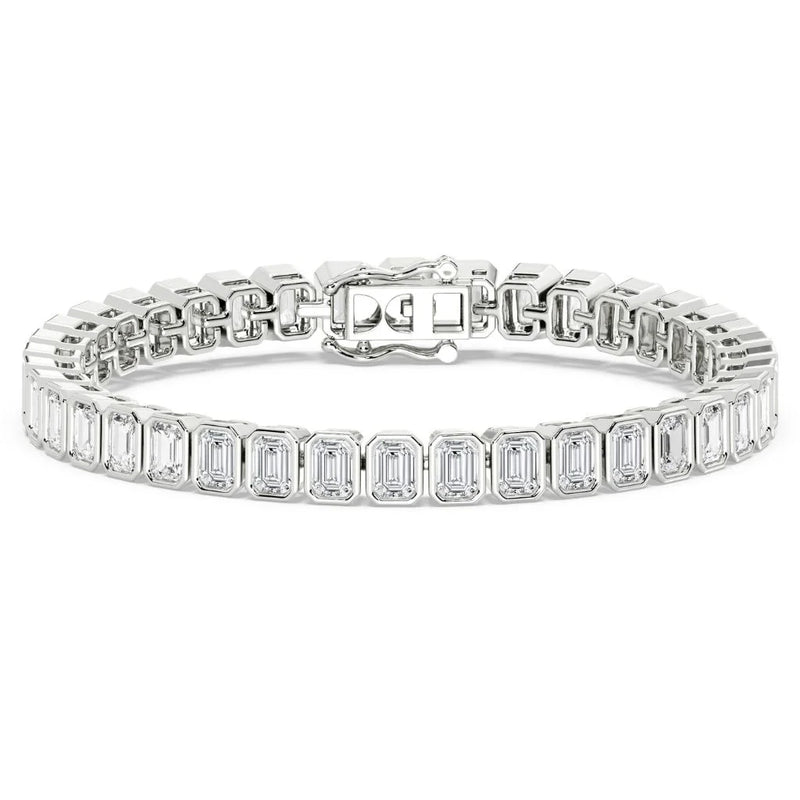 9.0ct Bezel Round Tennis Bracelet (0.30ct Each Stone)