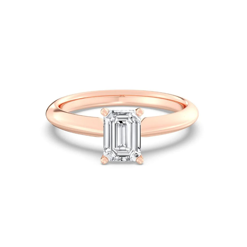 1ct Solitaire Ring Plain Band