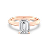 2ct Solitaire Ring Plain Band