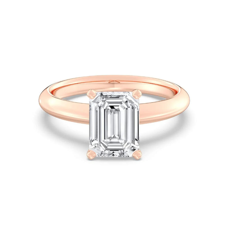 2ct Solitaire Ring Plain Band