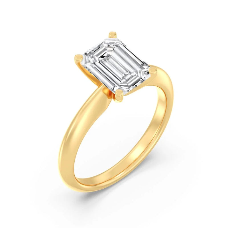 2ct Solitaire Ring Plain Band