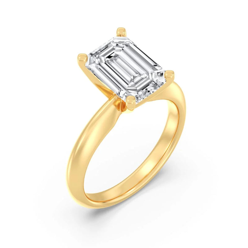 3ct Solitaire Ring Plain Band