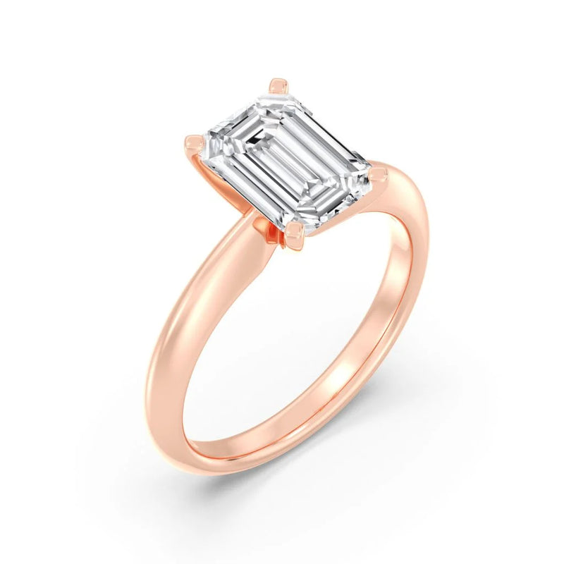 2ct Solitaire Ring Plain Band