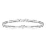 1ct Oval Cuban Link Bracelet