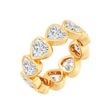 5.0ct Bezel Heart Eternity (0.50Ct Each Stone)