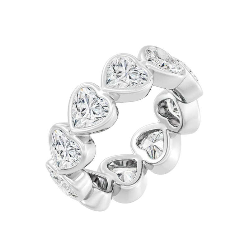 5.0ct Bezel Heart Eternity (0.50Ct Each Stone)