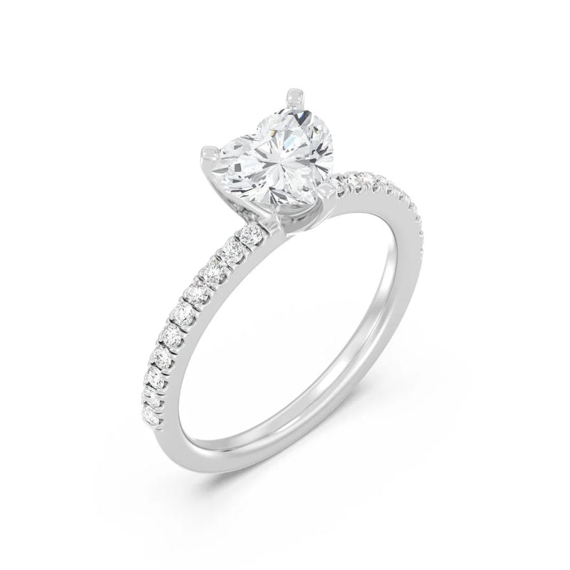 1ct Solitaire Ring Pavé Band [1]