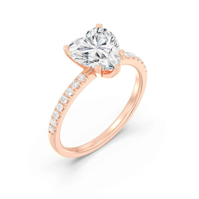 2ct Solitaire Ring Pavé Band (1)