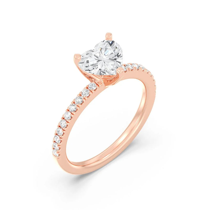 1ct Solitaire Ring Pavé Band [1]