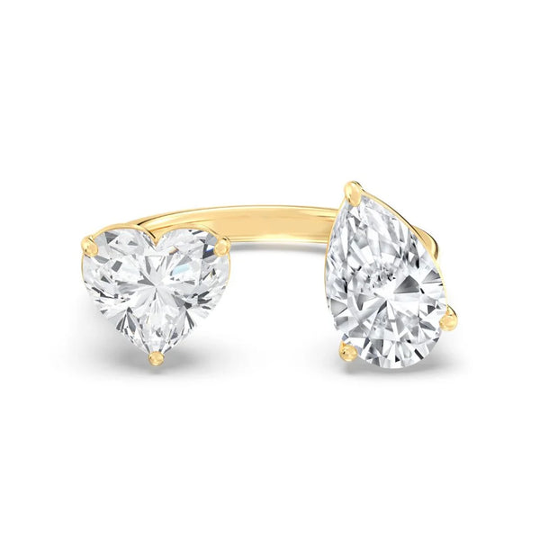 2+2ct Pear & Heart Ring