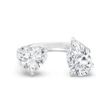 2+2ct Pear & Heart Ring