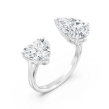 2+2ct Pear & Heart Ring