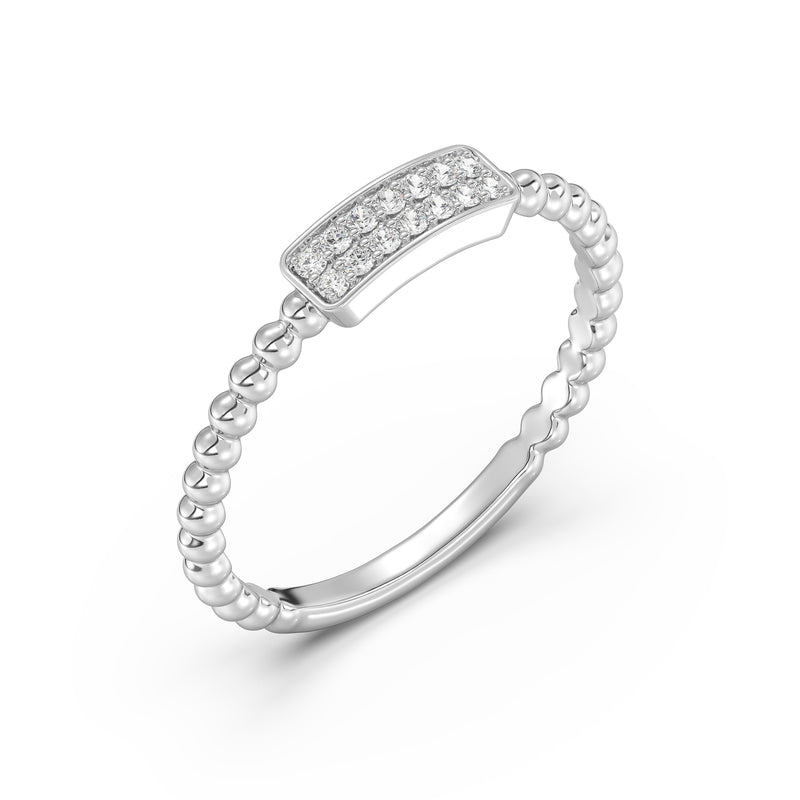 Diamond Panel Ring