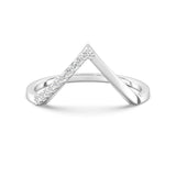 Chevron Diamond Ring