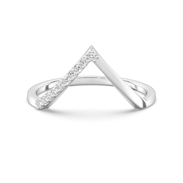 Chevron Diamond Ring