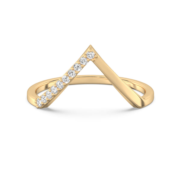 Chevron Diamond Ring