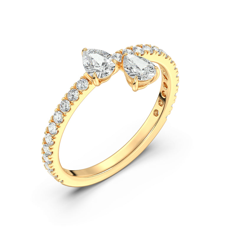 0.40ct Heart Drop Ring