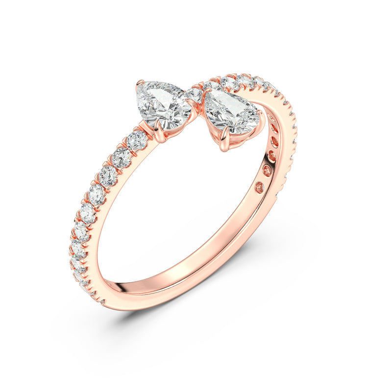 0.40ct Heart Drop Ring