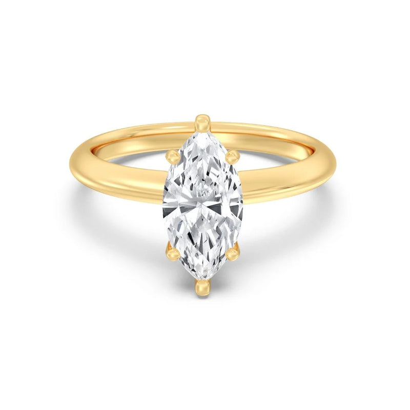 2ct Solitaire Ring Plain Band