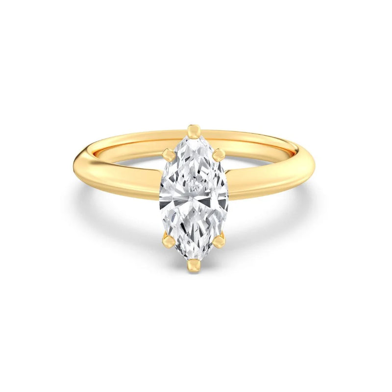 1ct Solitaire Ring Plain Band