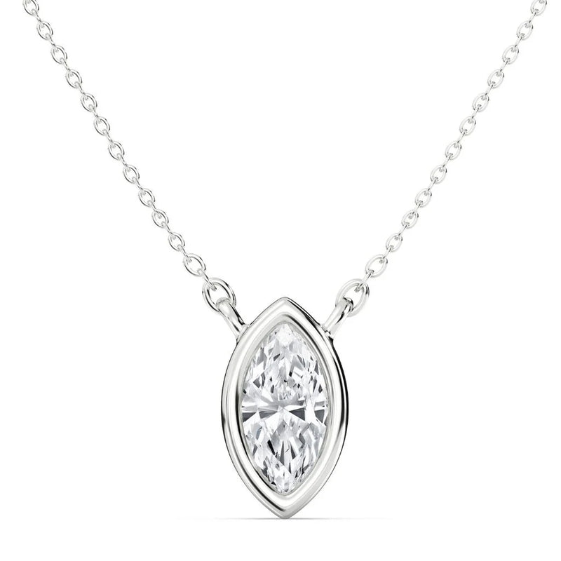 0.70ct Bezel Pear Pendant