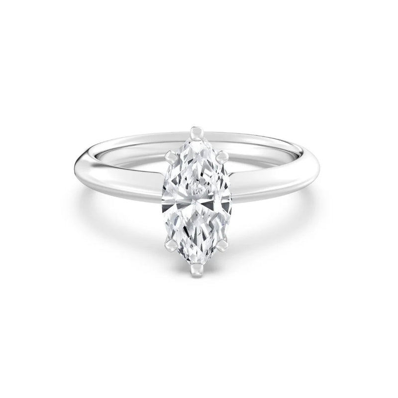 1ct Solitaire Ring Plain Band