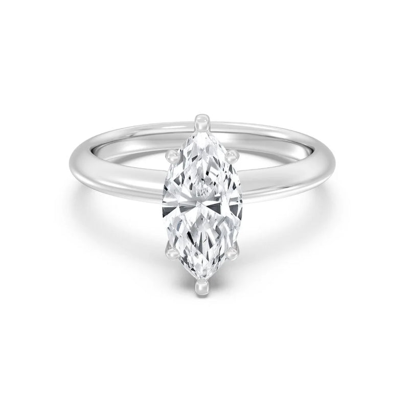 2ct Solitaire Ring Plain Band [1]