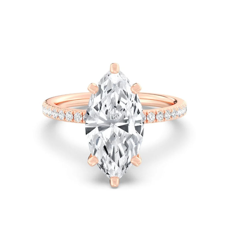 3ct Solitaire Ring Pavé Band [1]