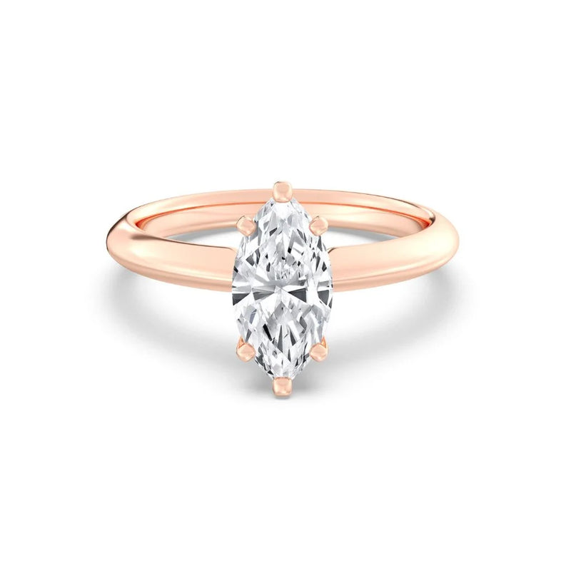 1ct Solitaire Ring Plain Band