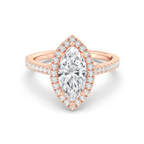 2ct Solitaire Ring Pavé Band with Halo [1]