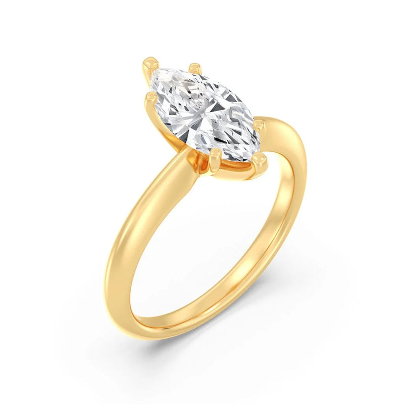 2ct Solitaire Ring Plain Band [1]