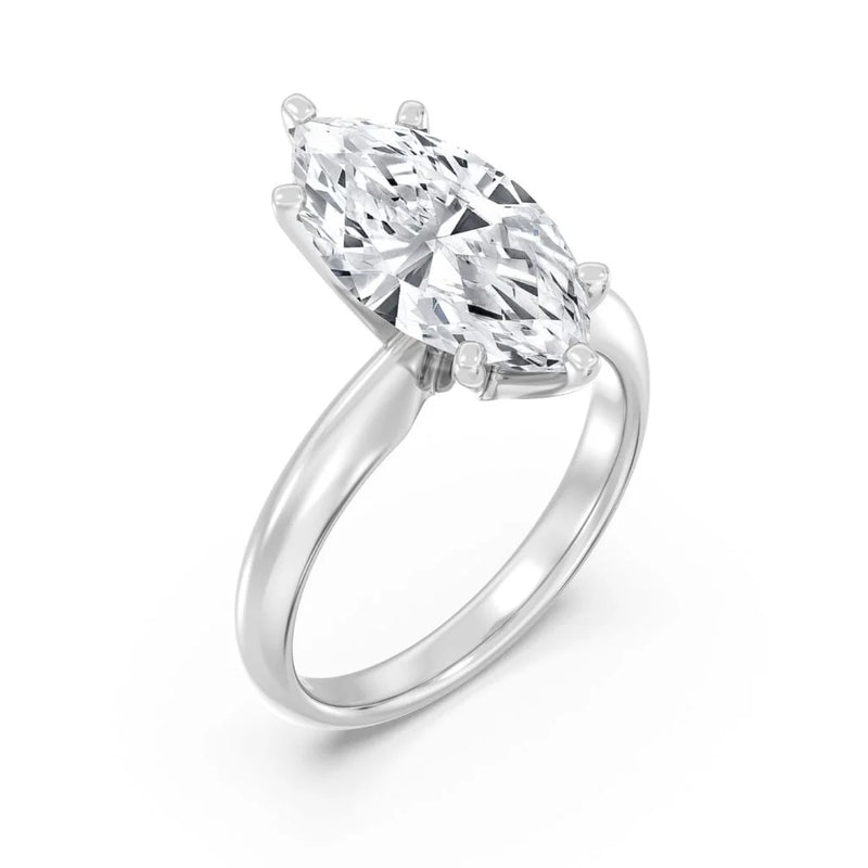 3ct Solitaire Ring Plain Band [1]