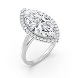 5ct Solitaire Ring Plain Band with Halo [1]