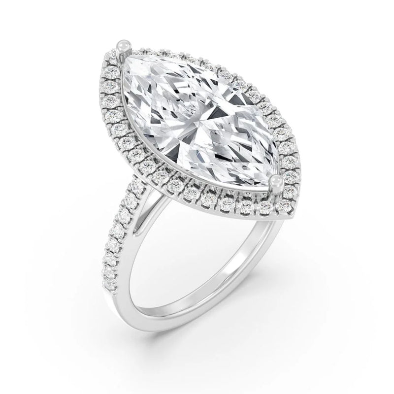 5ct Solitaire Ring Diamond Band with Halo [1]