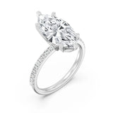 3ct Solitaire Ring Pavé Band [1]