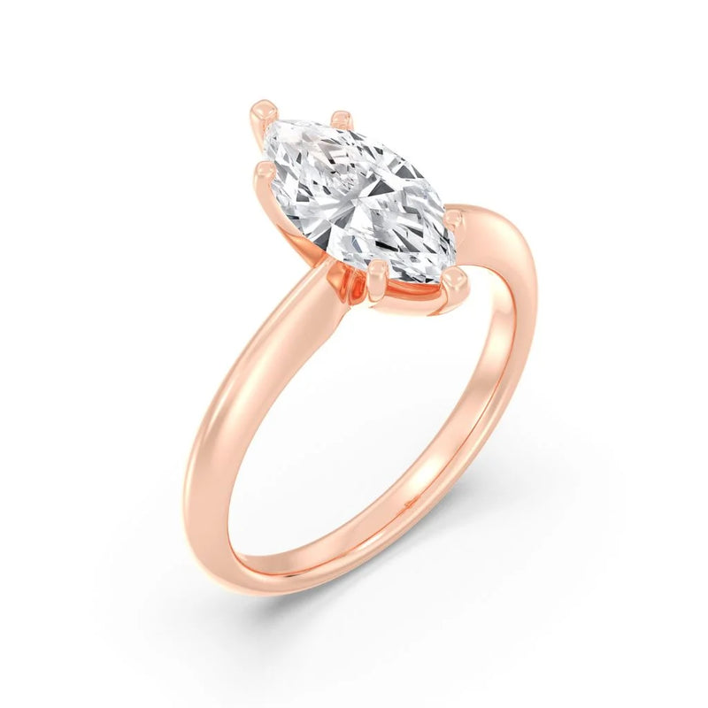 2ct Solitaire Ring Plain Band [1]