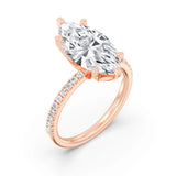 3ct Solitaire Ring Pavé Band [1]