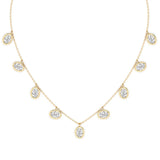 0.70ct Oval Bezel Chain Choker