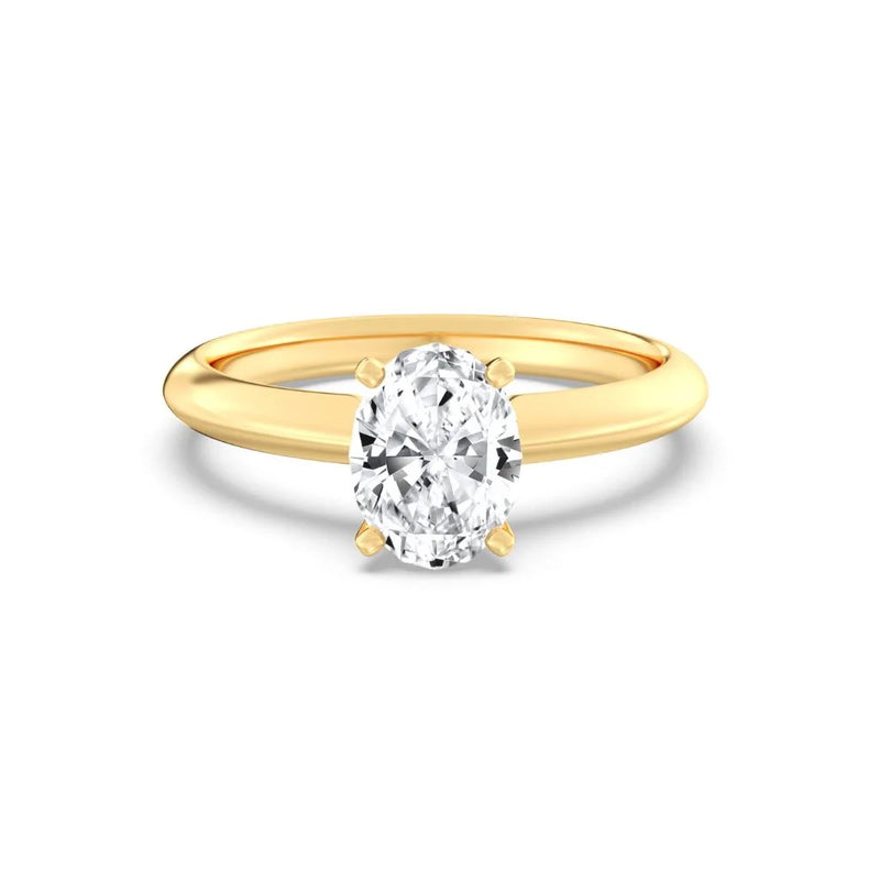 1ct Solitaire Ring Plain Band [1]