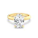 3ct Solitaire Ring Plain Band