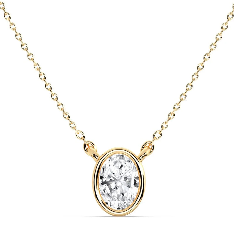 0.70ct Bezel Pear Pendant