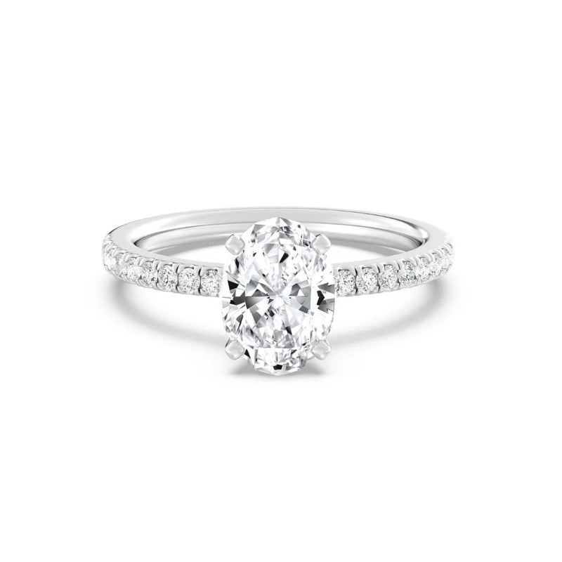 1ct Solitaire Ring Pavé Band [1]