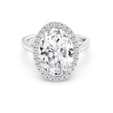 5ct Solitaire Ring Diamond Band with Halo [1]