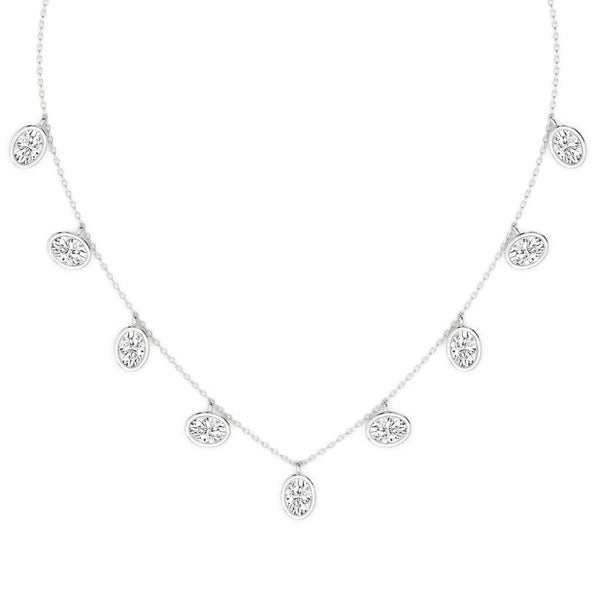 0.70ct Oval Bezel Chain Choker