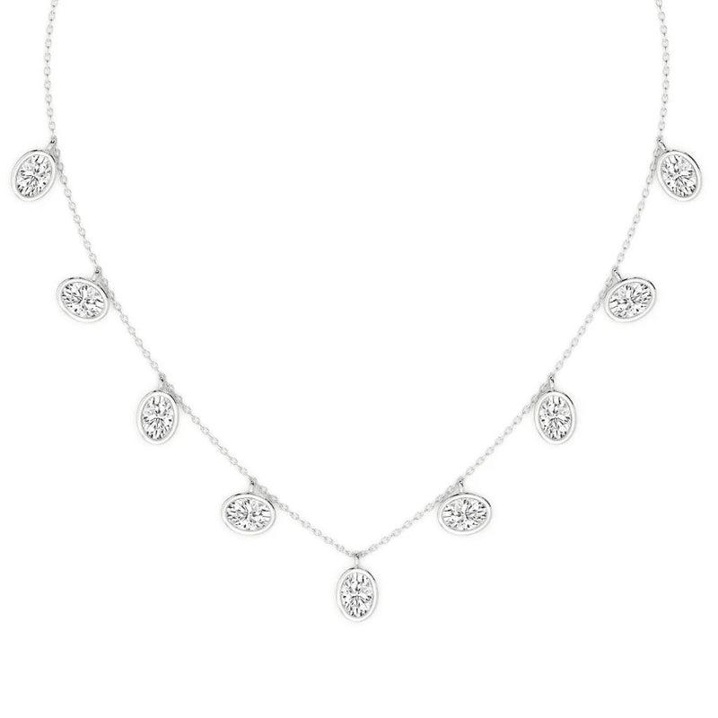 0.70ct Oval Bezel Chain Choker