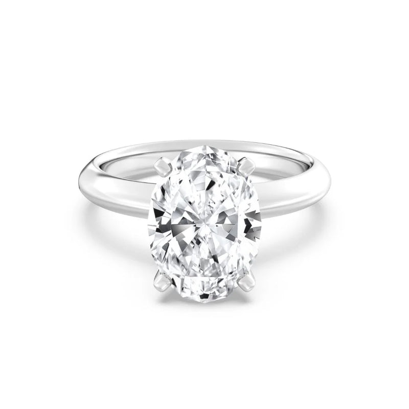 3ct Solitaire Ring Plain Band