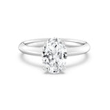 2ct Solitaire Ring Plain Band