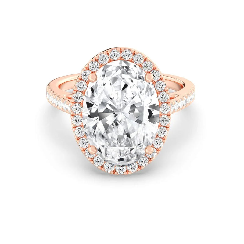 5ct Solitaire Ring Diamond Band with Halo [1]