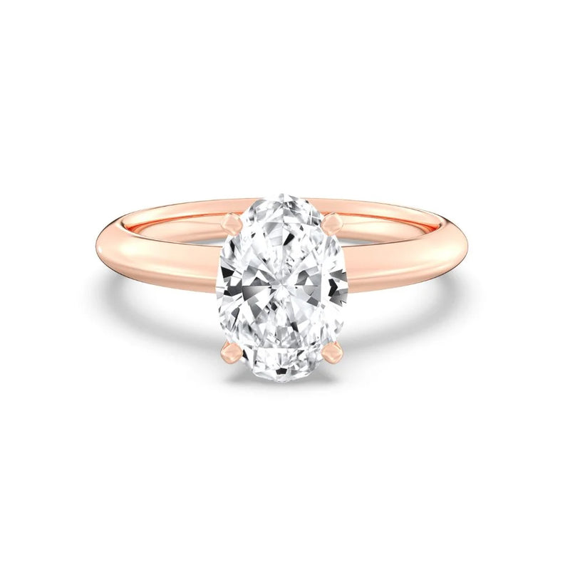 2ct Solitaire Ring Plain Band